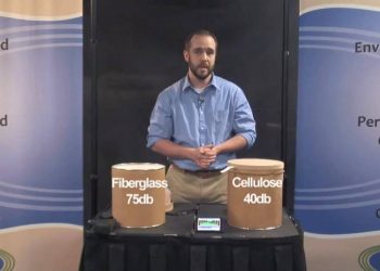 Cellulose vs. Fiberglass Insulation Sound Proofing Demonstration