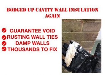 Cavity wall insulation, and damp problems