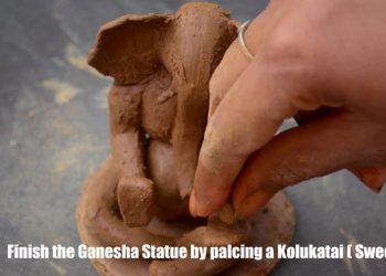 How to make eco friendly ganesha statue at home..!!