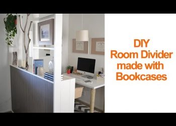 How to make a temporary room divider with IKEA Billy bookcases to create a home office