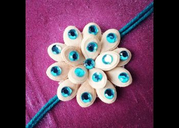 how to make Rakhi using Ash gourd seeds, Eco friendly rakhi with seeds, How to make Rakhi # 06,