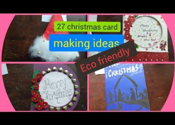 Very Easy !  27 Christmas card making ideas|Eco friendly card|DIY 3D tree card|denzworld