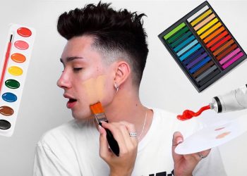 FULL FACE OF MAKEUP USING ONLY ART SUPPLIES