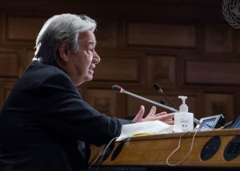 Guterres calls on US to lead global vaccination plan effort, climate action, welcoming Blinken to Headquarters |