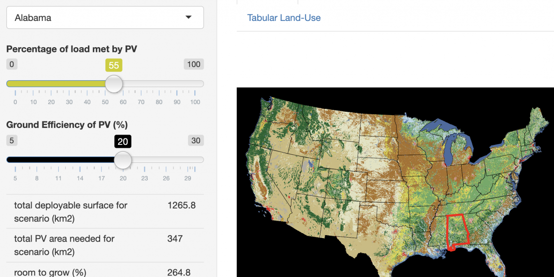 Interactive map shows how states can meet 50% of energy demand with solar