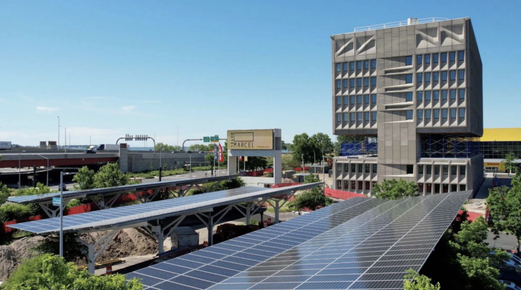 Connecticut could conserve land by installing solar above parking lots